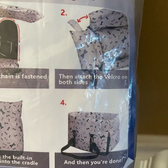 Dog/Cat Car Carrier NEW Bone Pattern - Picture 5 of 10